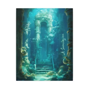 Underwater Stone Arch Staircase Canvas Print