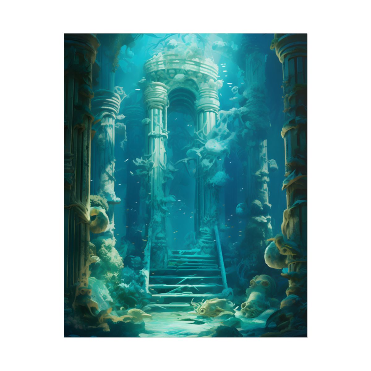 Lost Underwater Civilization: Submerged Ancient Ruins - Poster