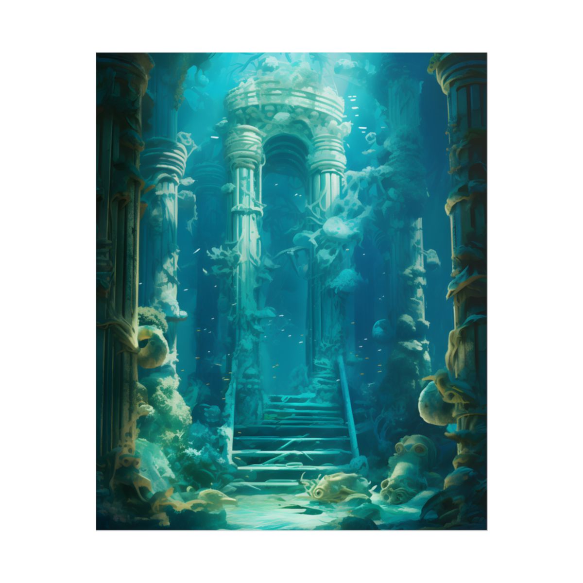 Lost Underwater Civilization: Submerged Ancient Ruins - Poster