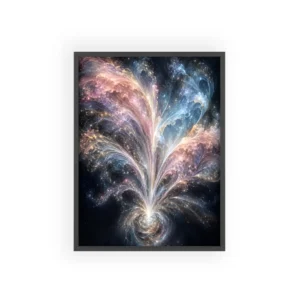 Pastel Nebula Swirl Framed Poster