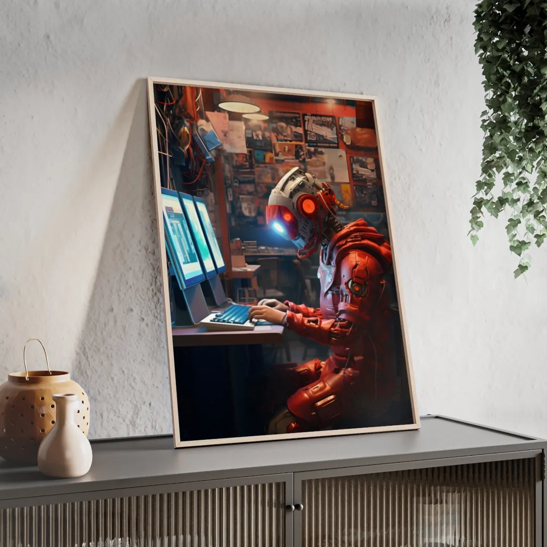 Luxurious Art Heist: Charismatic Thieves with High-Tech Gear - Framed Poster