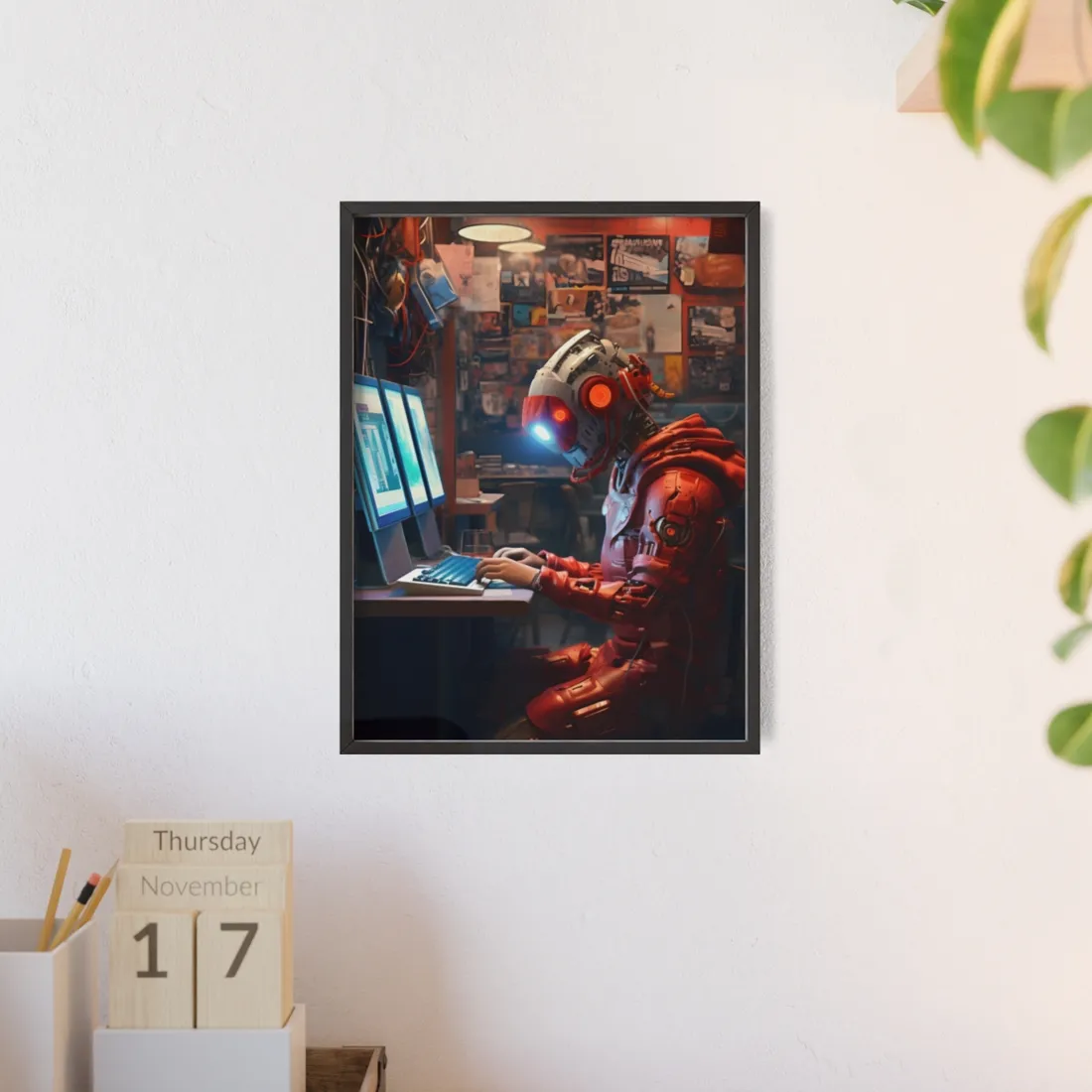 Luxurious Art Heist: Charismatic Thieves with High-Tech Gear - Framed Poster
