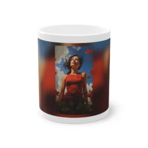 Woman Among Red Poppies Mug