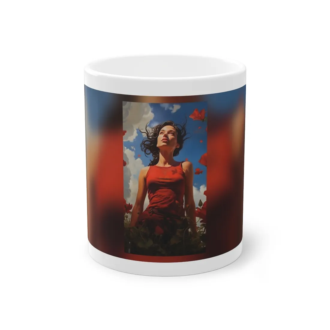 Luxurious Close-Up Strawberry: High-Quality Fruit Photography - Mug