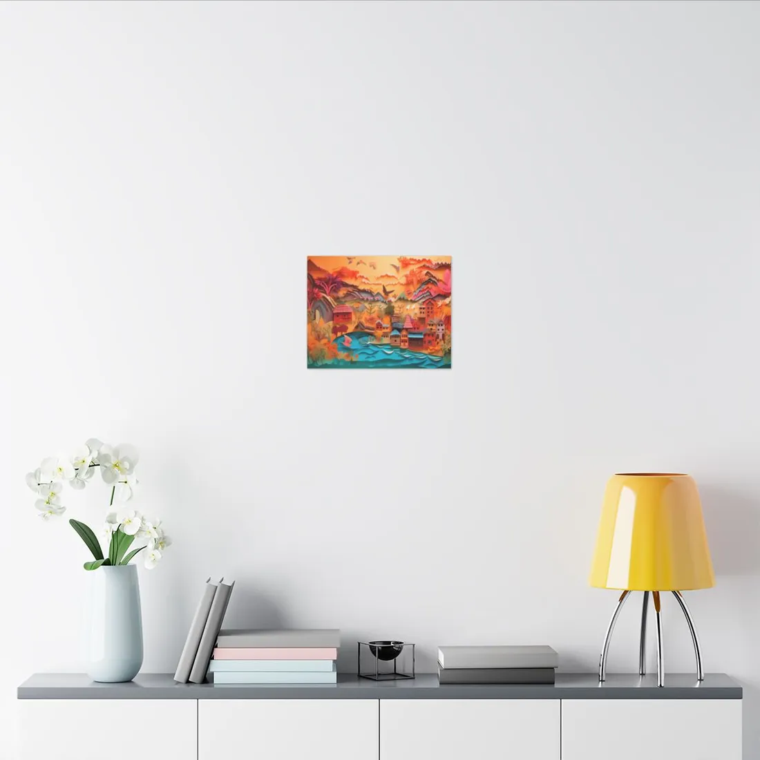 Magical Beach Landscape: Paper Quilling - Canvas