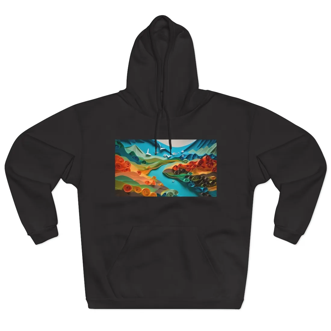 Magical Beach Paradise: Peaceful Paper Quilling Art - Hoodie