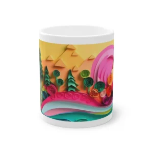 Paper Quilled Landscape Mug