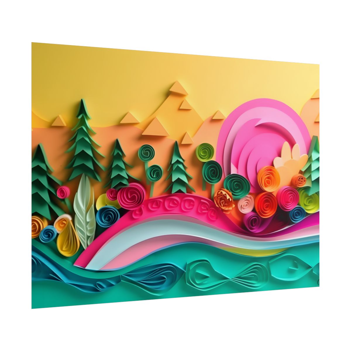 Magical Beach Sunset: Peaceful Landscape Art - Poster