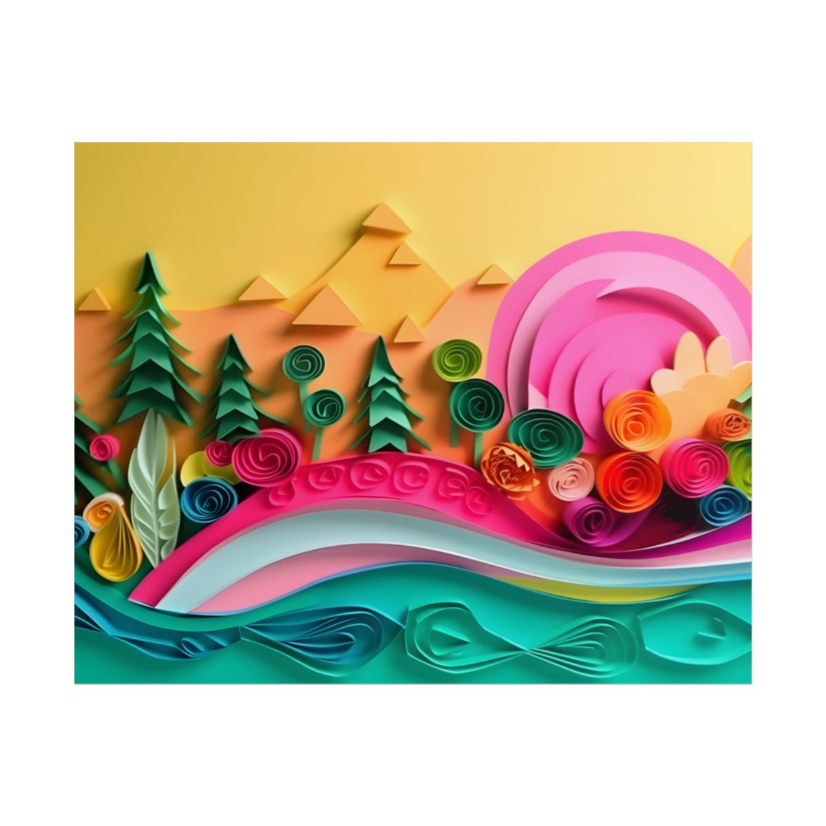 Magical Beach Sunset: Peaceful Landscape Art - Poster