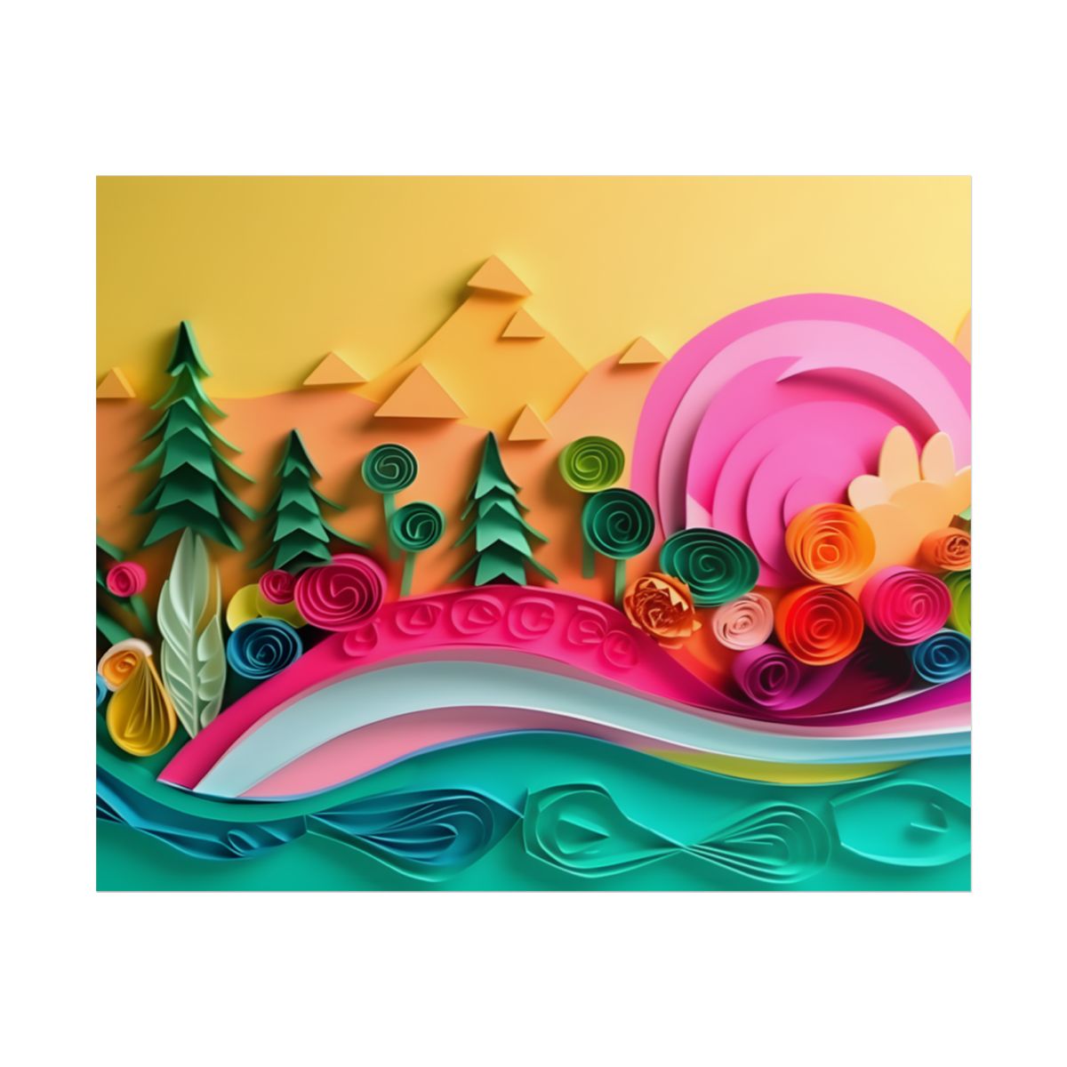 Magical Beach Sunset: Peaceful Landscape Art - Poster
