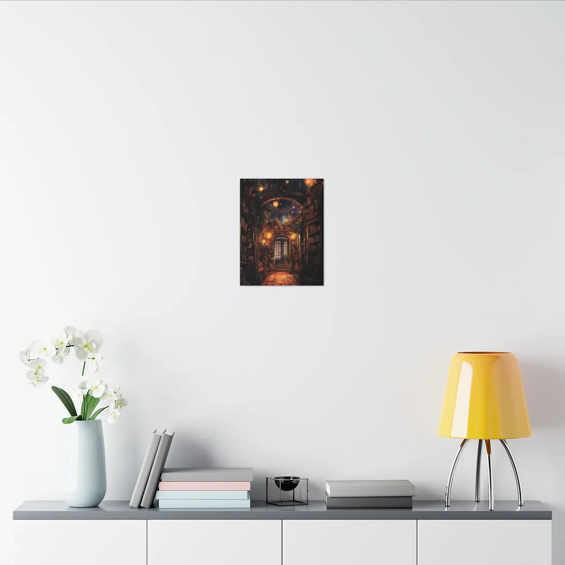 Magical Bookshop: Cozy Charming Bookstore Art - Canvas