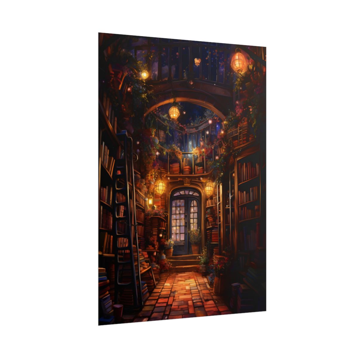 Magical Bookshop: Cozy Charming Bookstore Art - Poster