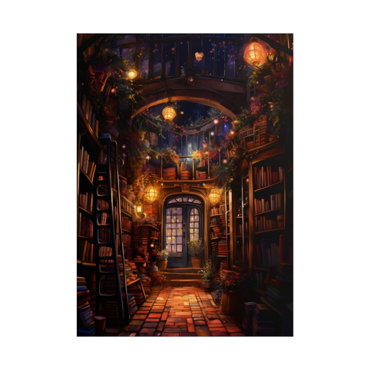 Magical Bookshop: Cozy Charming Bookstore Art - Poster