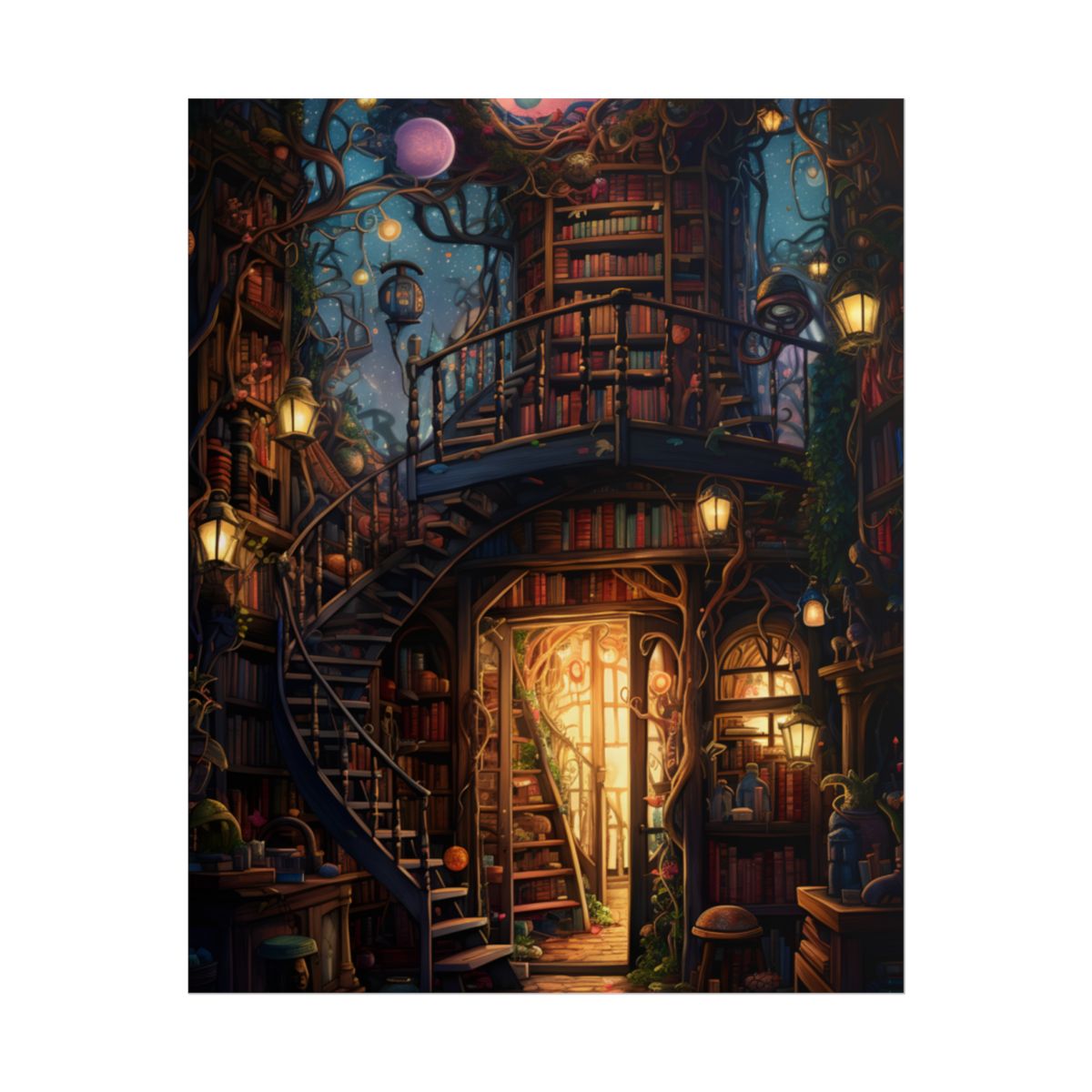 Magical Bookshop Hideaway: Enchanted Forest Store - Poster