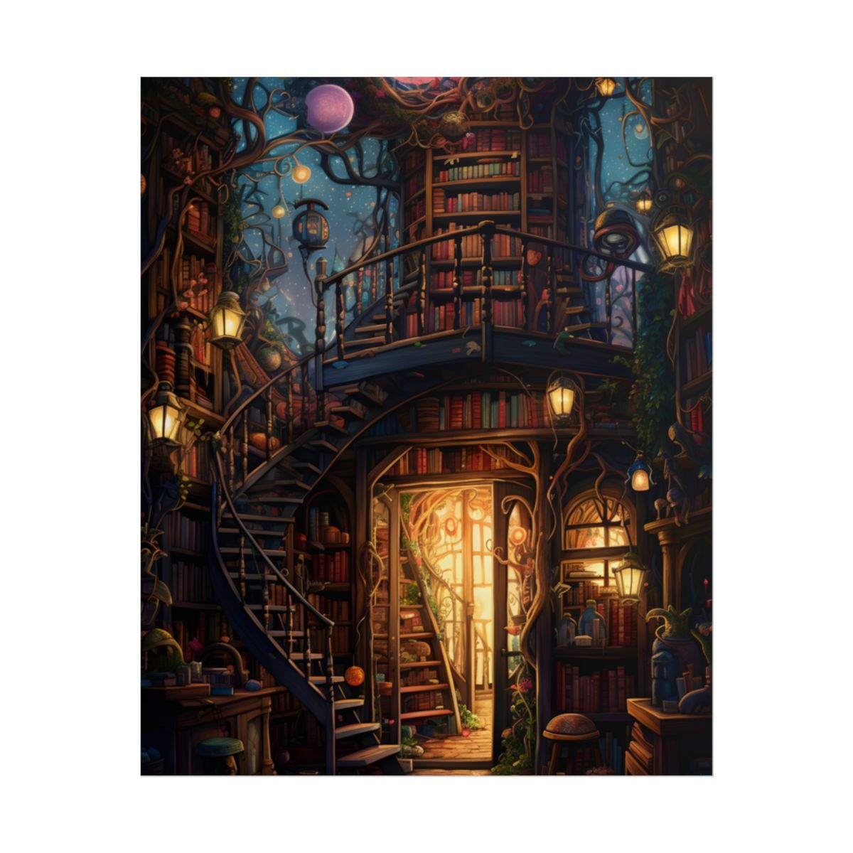 Magical Bookshop Hideaway: Enchanted Forest Store - Poster