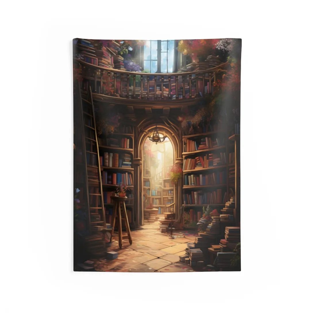 Magical Bookshop: Lost in Cozy Pages - Wall Tapestry