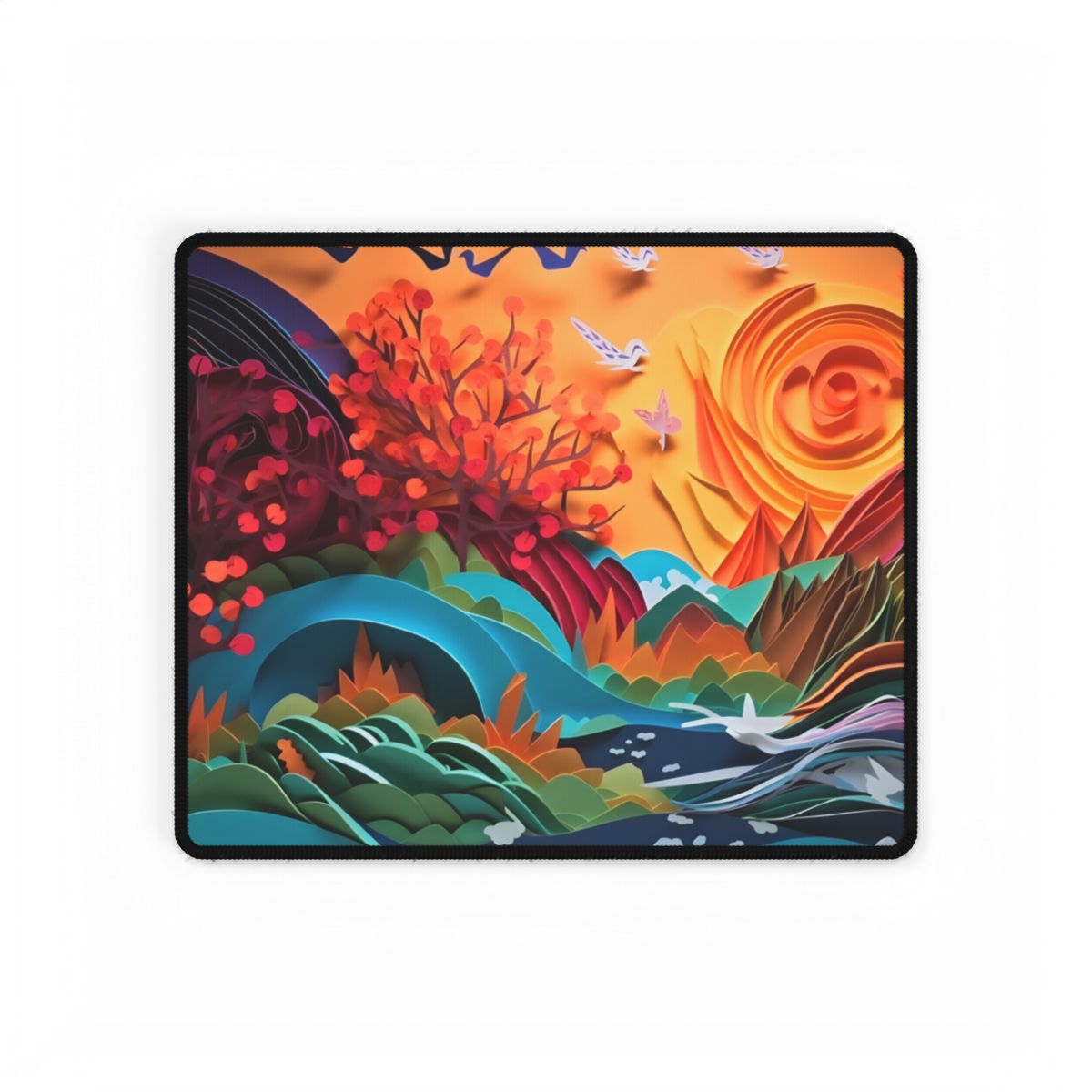 Magical Brown Flower: Quilled Paper Art - Desk Mat