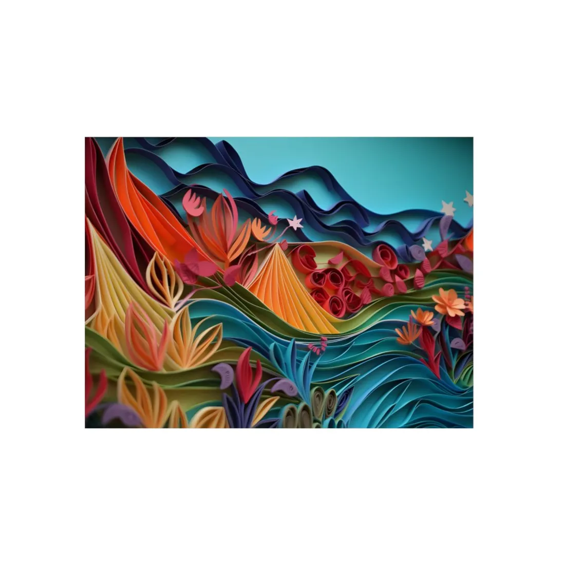 Magical Paper Quilling Art: Intricate Details and Delicate Forms - Metal Poster