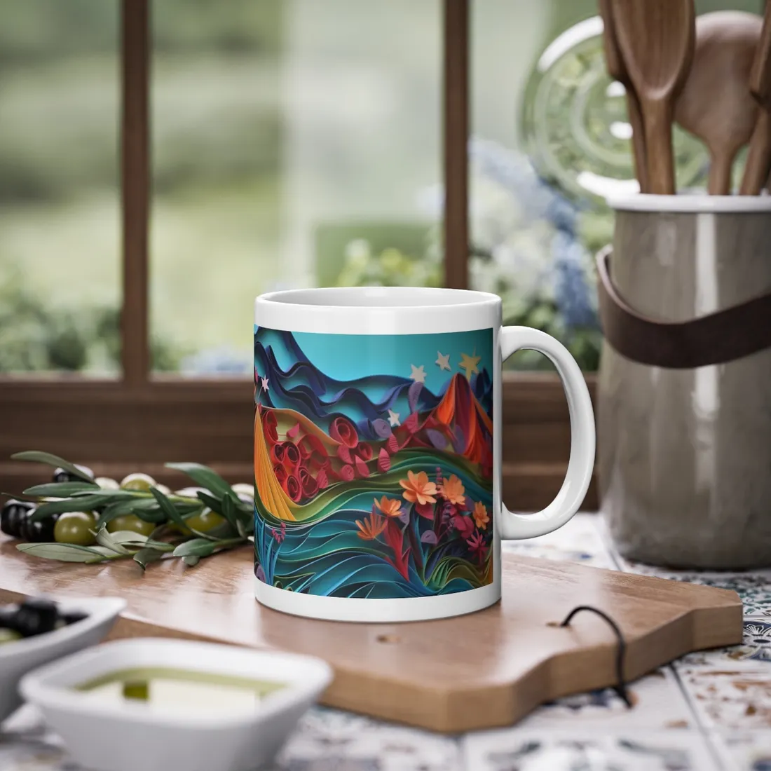 Magical Paper Quilling Art: Intricate Details and Delicate Forms - Mug