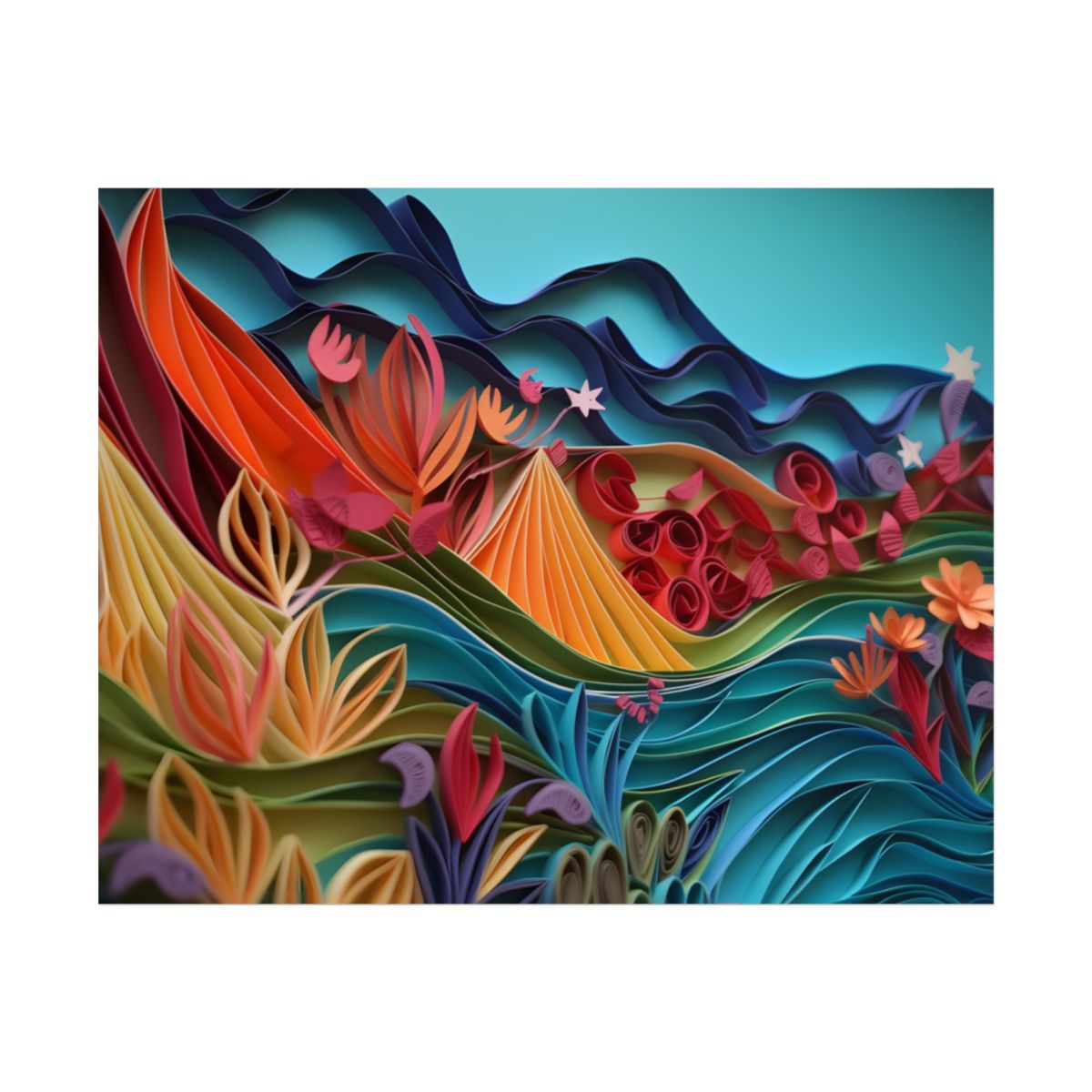 Magical Paper Quilling Art: Intricate Details and Delicate Forms - Poster