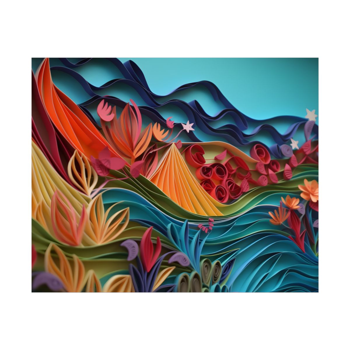 Magical Paper Quilling Art: Intricate Details and Delicate Forms - Poster