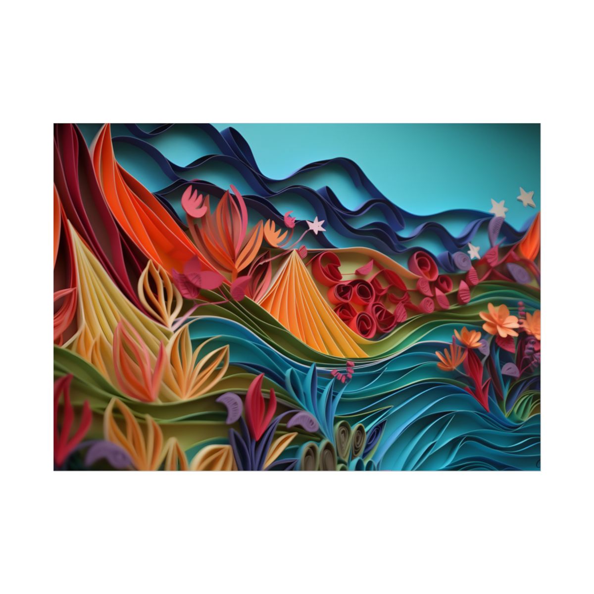 Magical Paper Quilling Art: Intricate Details and Delicate Forms - Poster