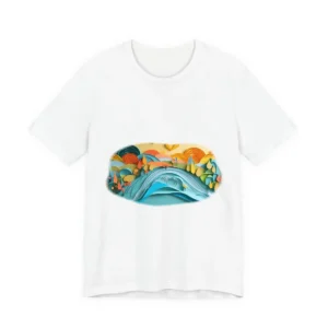 Paper Cut Landscape with Hills T-Shirt