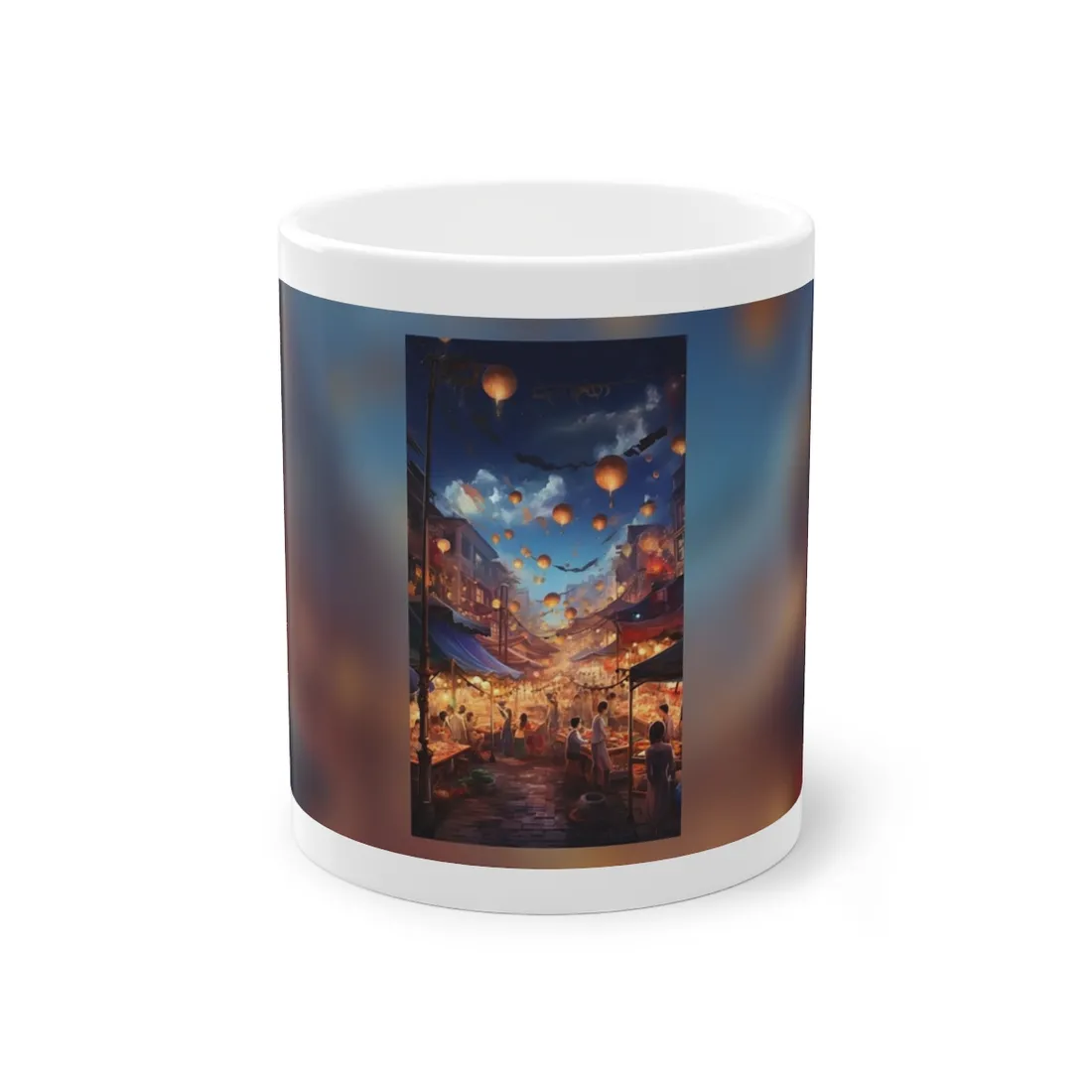 Magical Street Food Market: Enchanted Eats in Full Bloom - Mug