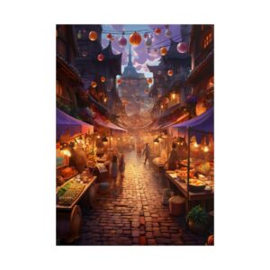 Fantasy Market Street at Dusk Poster