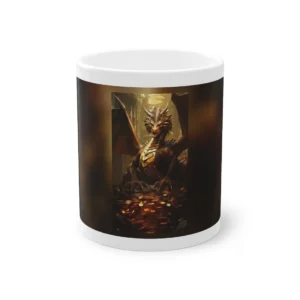 Gold Dragon with Coins Mug