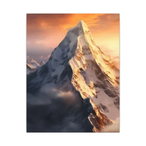 Golden Sunset Peak Canvas Print