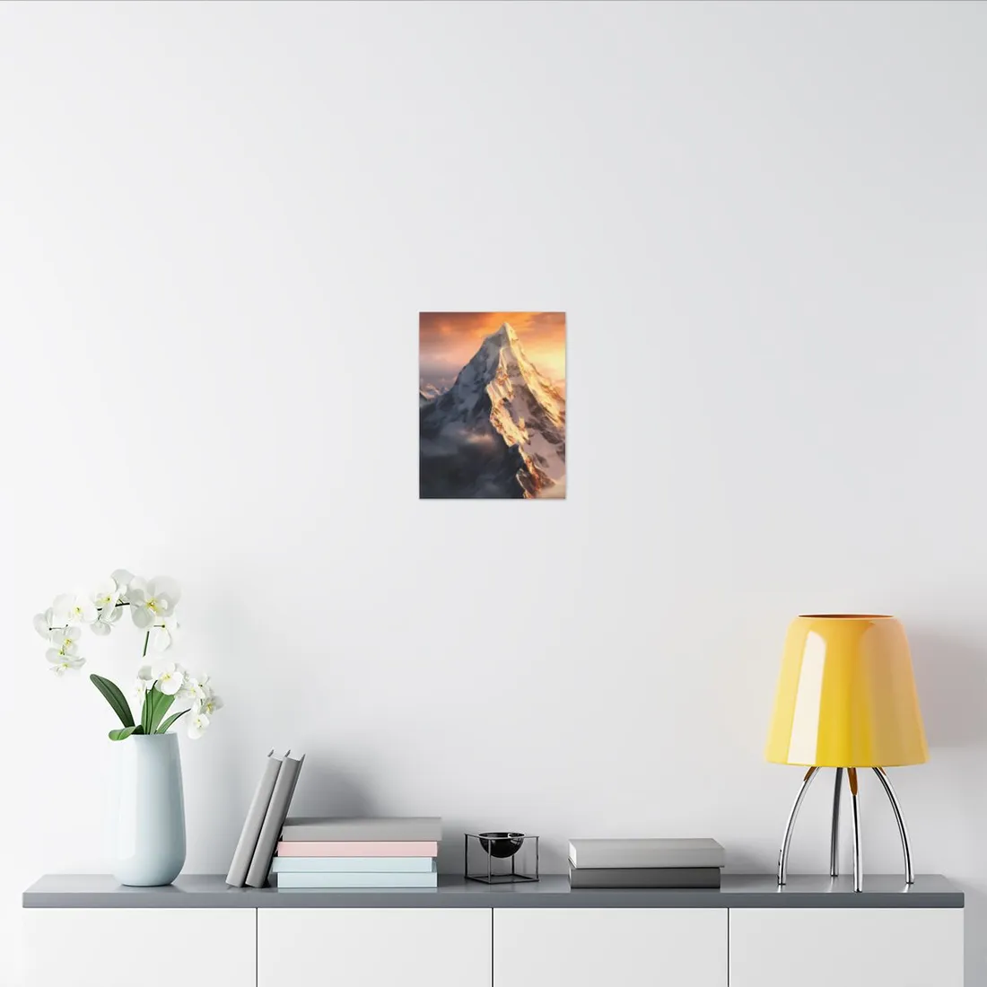 Majestic Mountain Sunrise: Serene Summit - Canvas