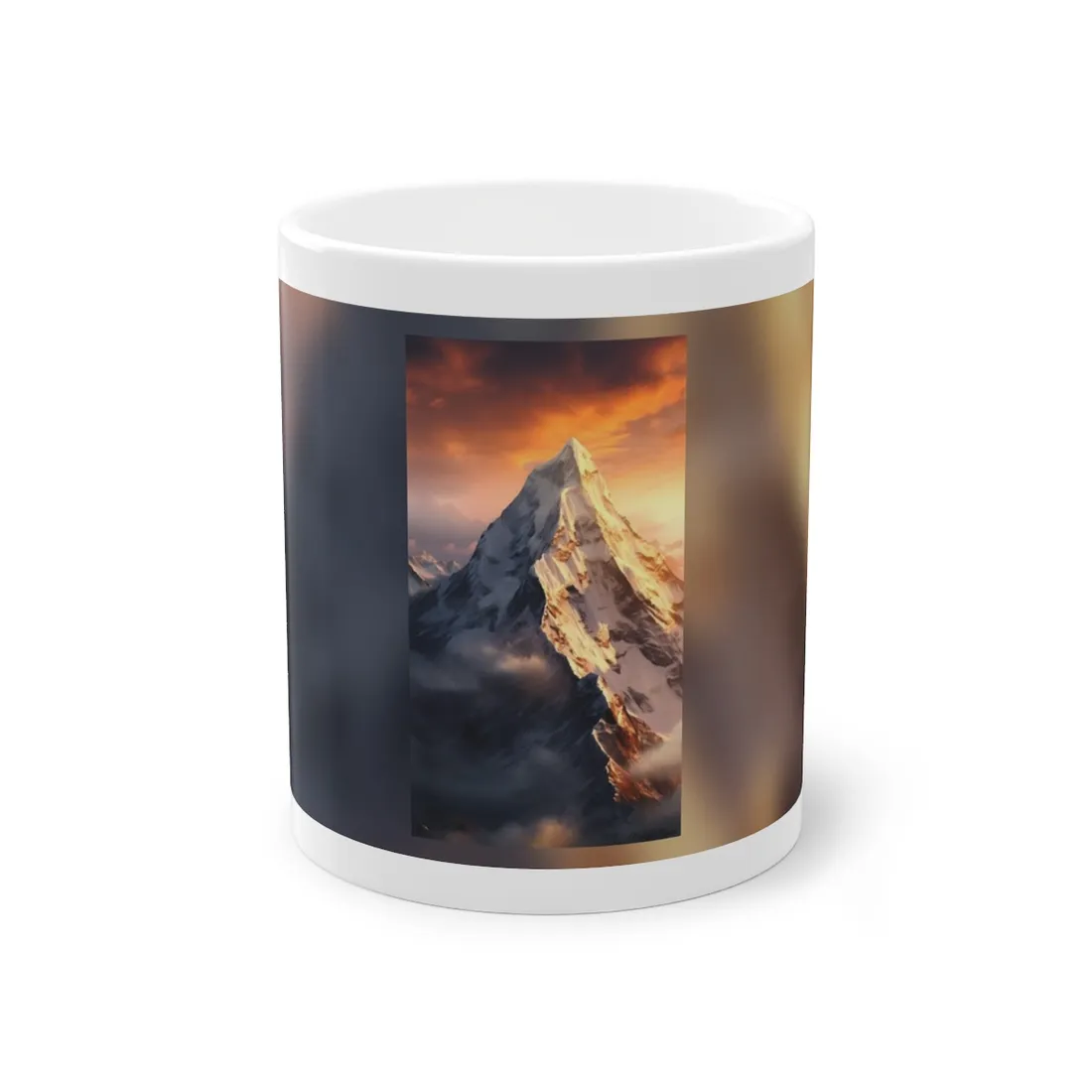 Majestic Mountain Sunrise: Serene Summit - Mug