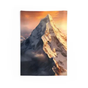 Golden Sunset Peak Wall Tapestry