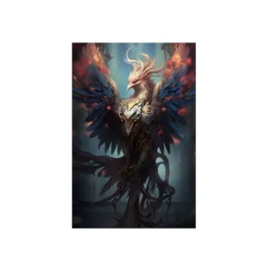 Mythical Bird with Blue Wings Metal Poster