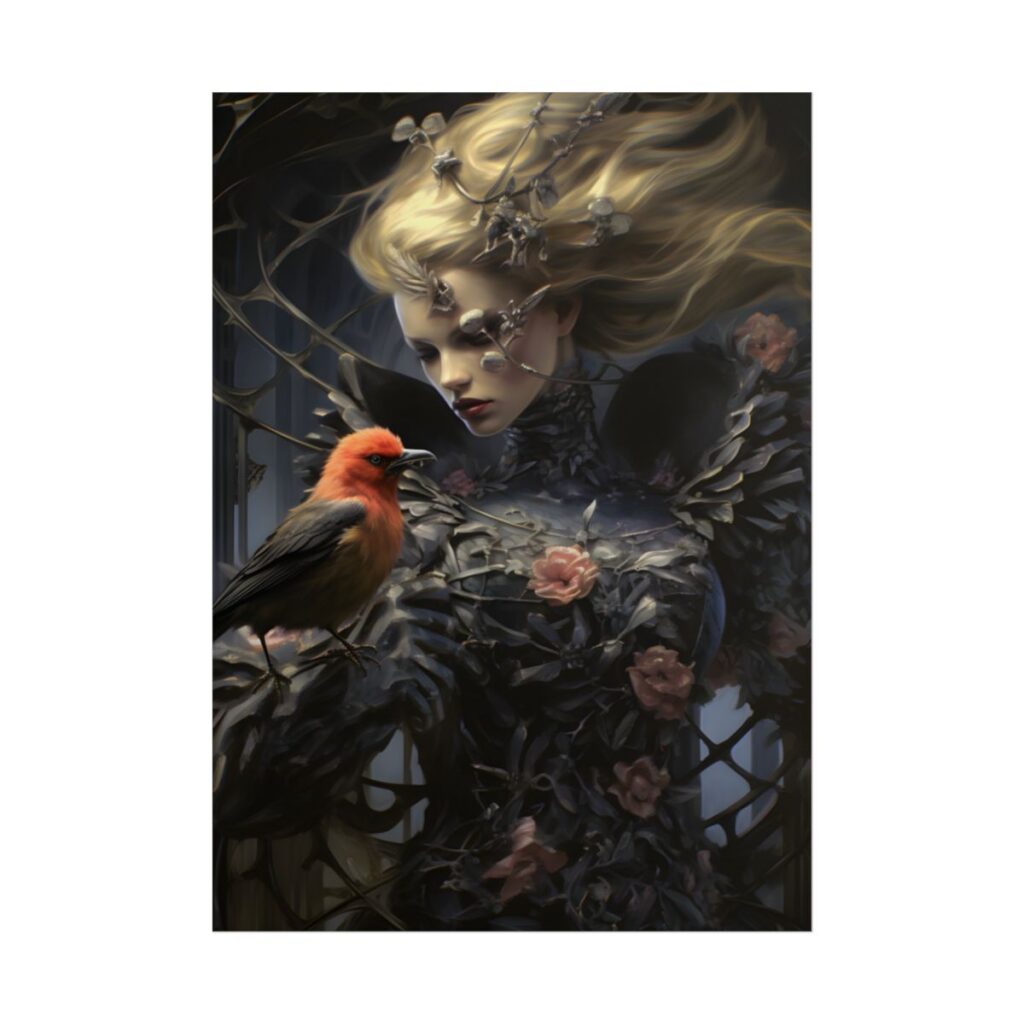 Majestic Songbird: Tranquil Nature Artwork - Poster
