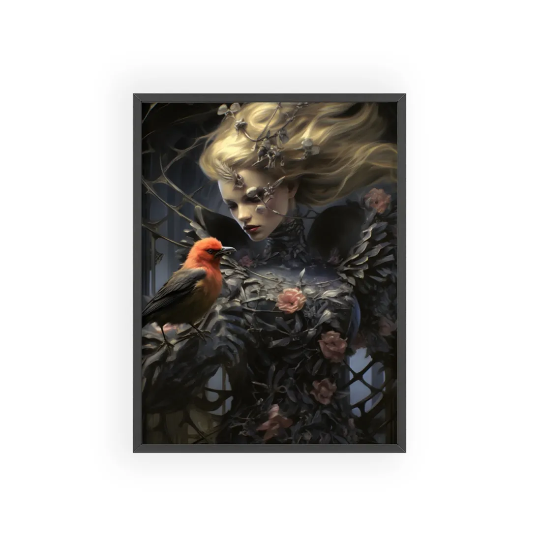 Majestic Songbird: Tranquil Nature - Framed Poster