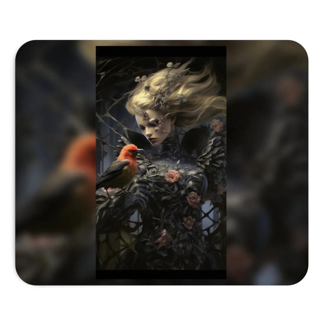 Majestic Songbird: Tranquil Nature - Mouse Pad
