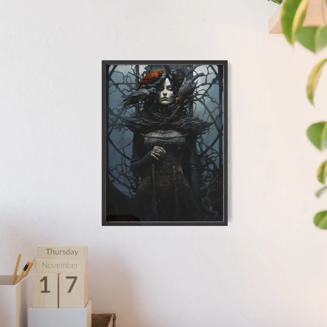 Majestic Wisdom: Owl of Protection in Daylight - Framed Poster