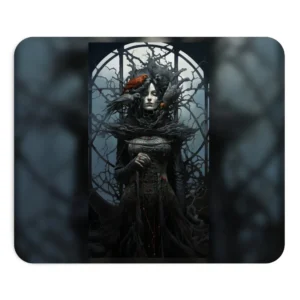 Woman with Crows and Branches Mouse Pad