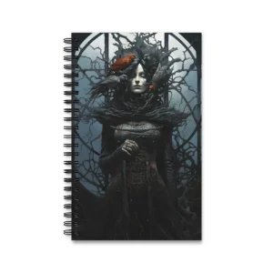 Woman with Crows and Branches Spiral Notebook
