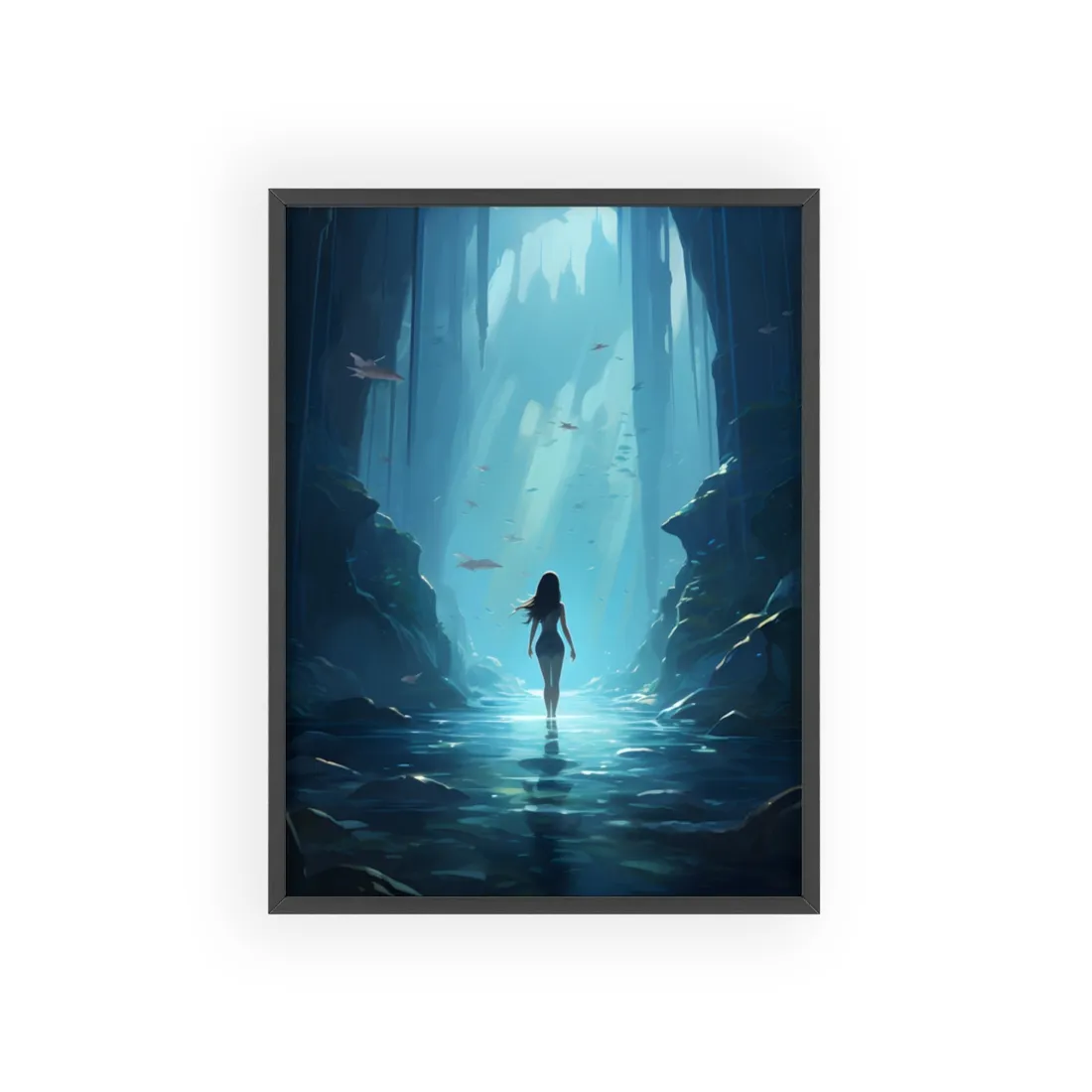 Man with Book: Artistic Study in Focus - Framed Poster