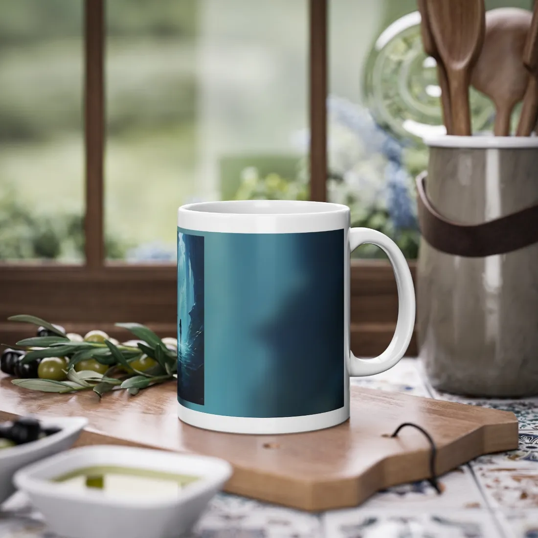 Man with Book: Artistic Study in Focus - Mug