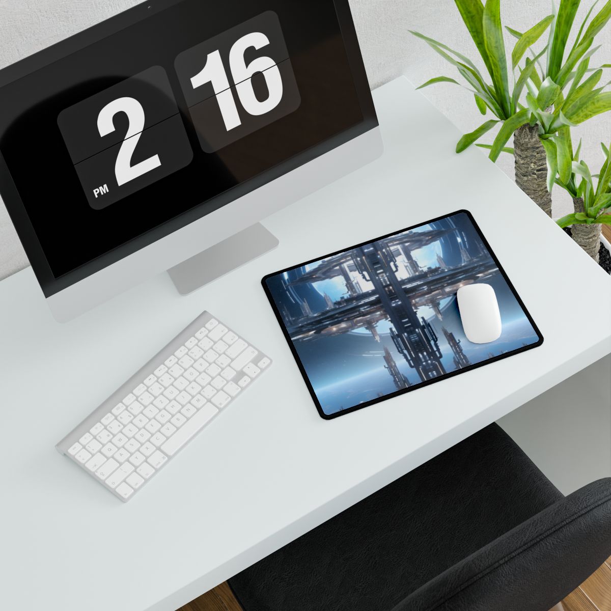 Massive Orbital Space Station: Detailed Artwork - Desk Mat