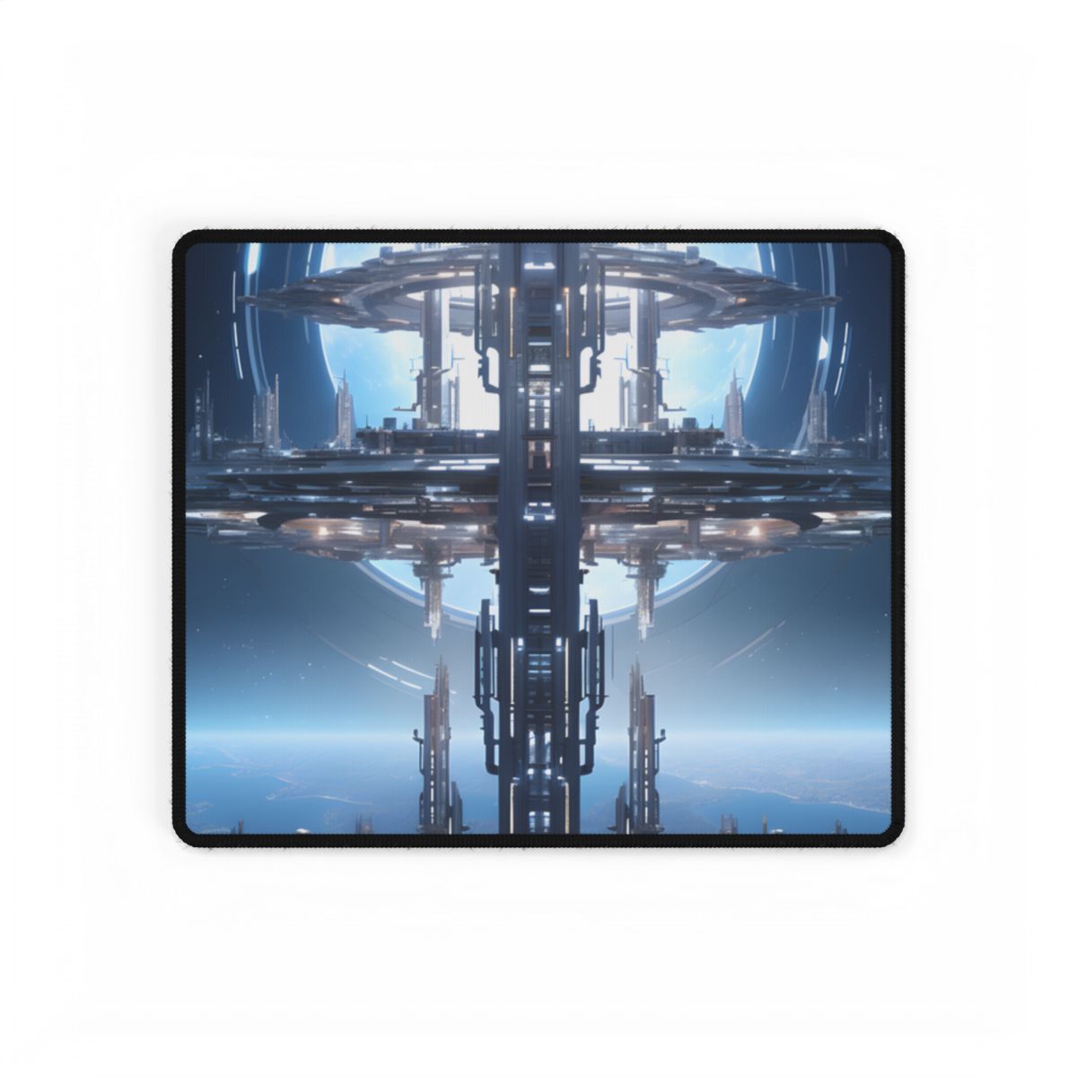 Massive Orbital Space Station: Detailed Artwork - Desk Mat