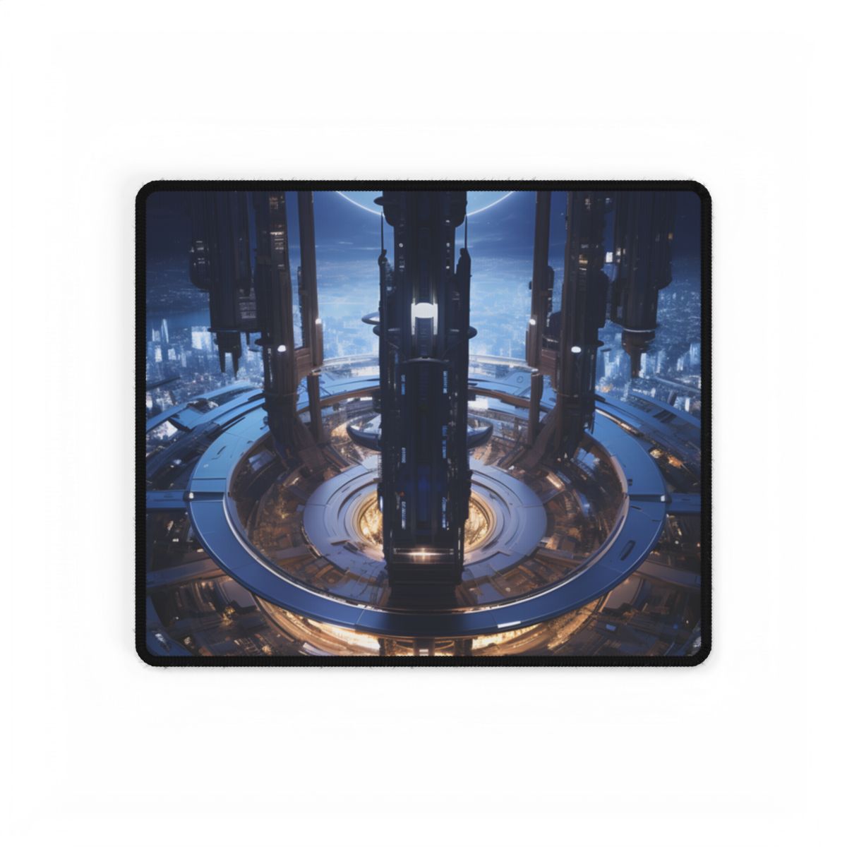 Massive Space Station: A Complex Oasis in Outer Space - Desk Mat