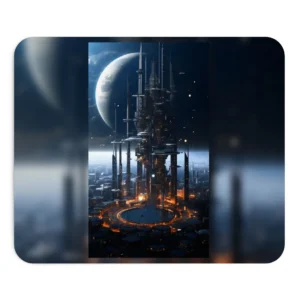 Futuristic City Tower Mouse Pad
