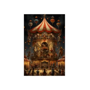 Night Circus Carnival Metal Poster