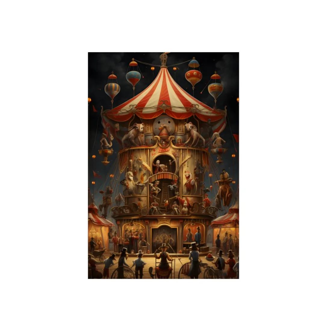 Mechanical Carnival Dream: Clockwork Circus - Metal Poster