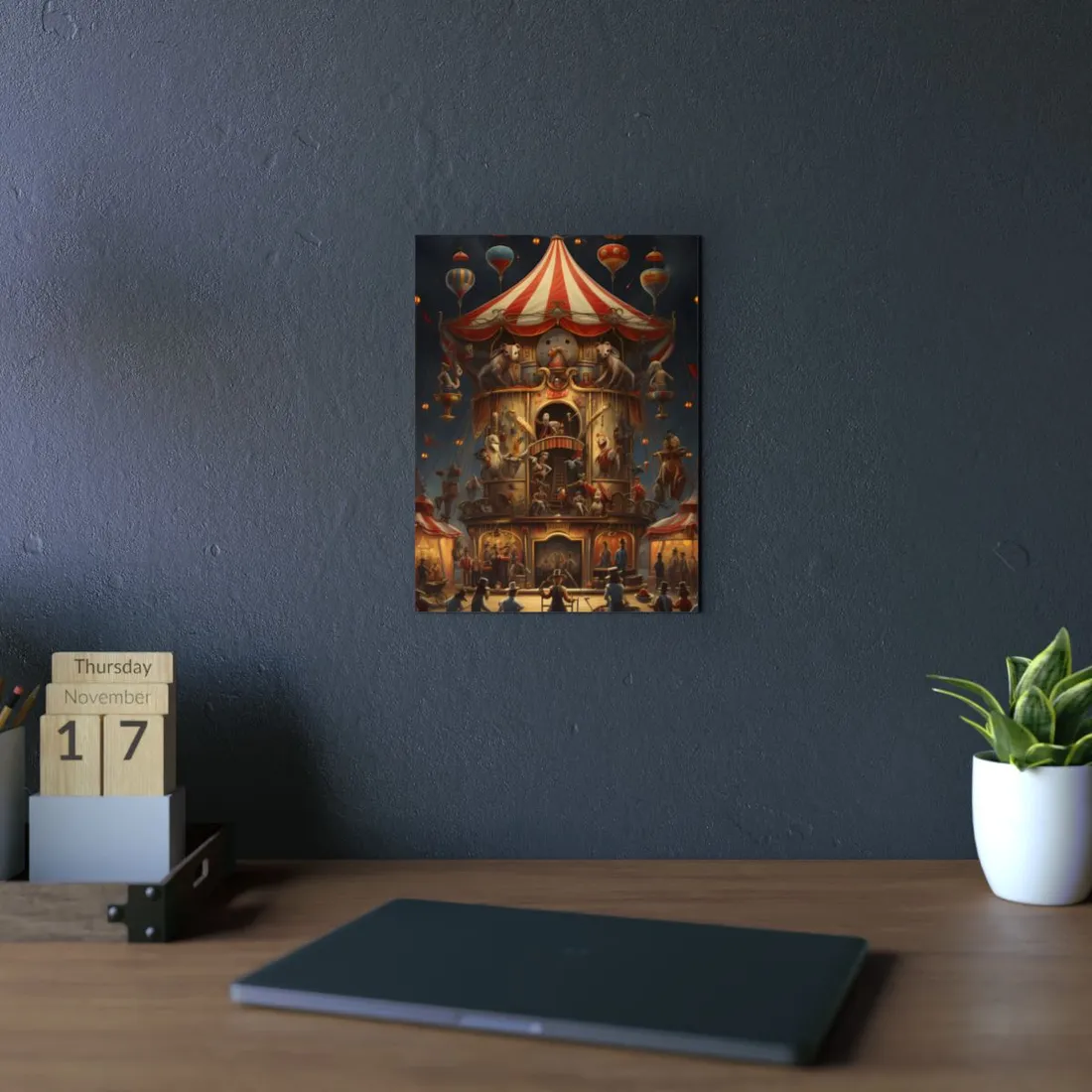 Mechanical Carnival Dream: Clockwork Circus - Metal Poster
